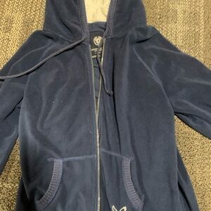 American Eagle Outfitters Navy Hooded Full-Zip Sweatshirt